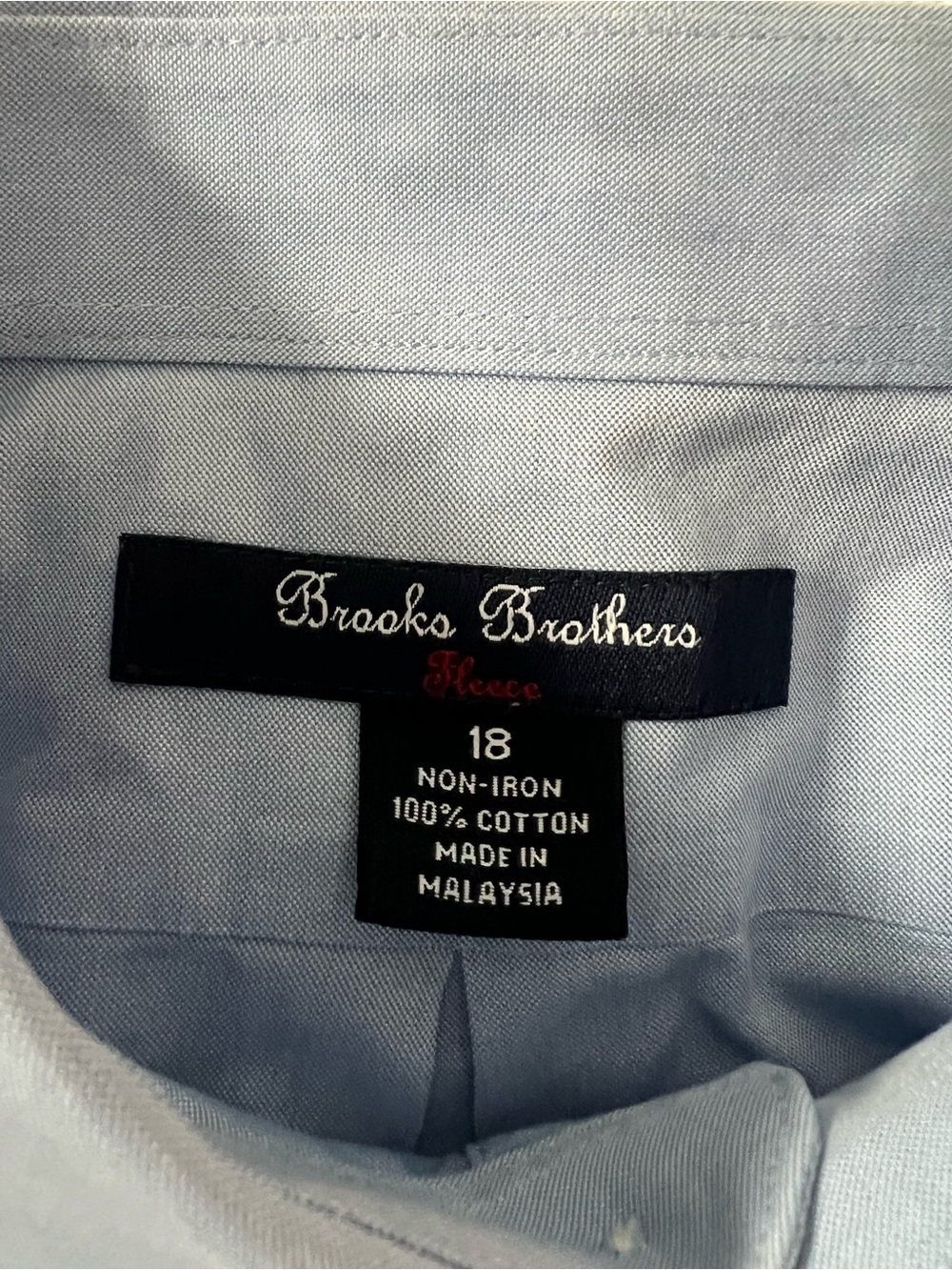 Brooks Brothers Men's Pale Blue Point-Collar Dress Shirt - Picture 2 of 3